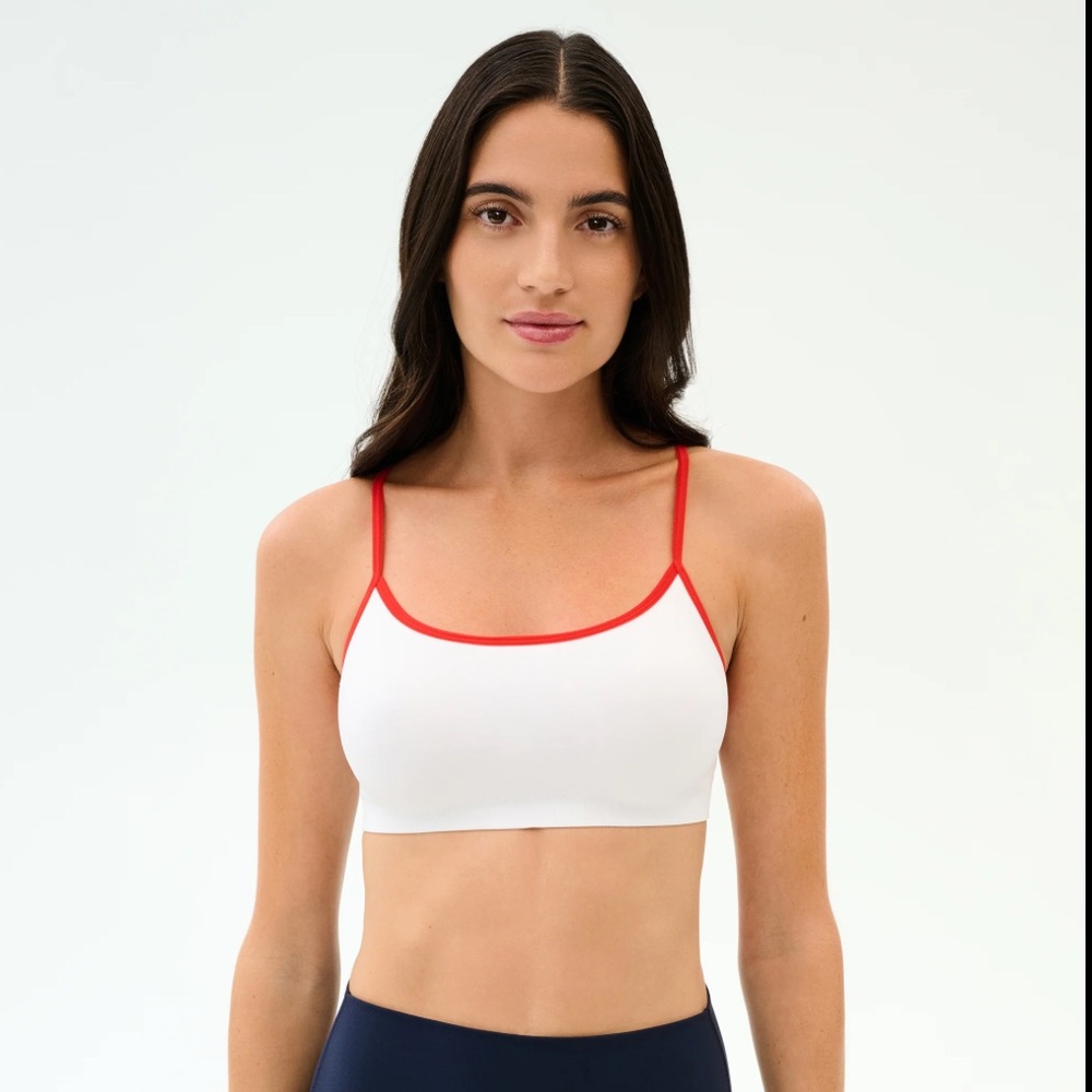 Splits59 Loren Seamless Bra, red & white XS/S brand new with tags